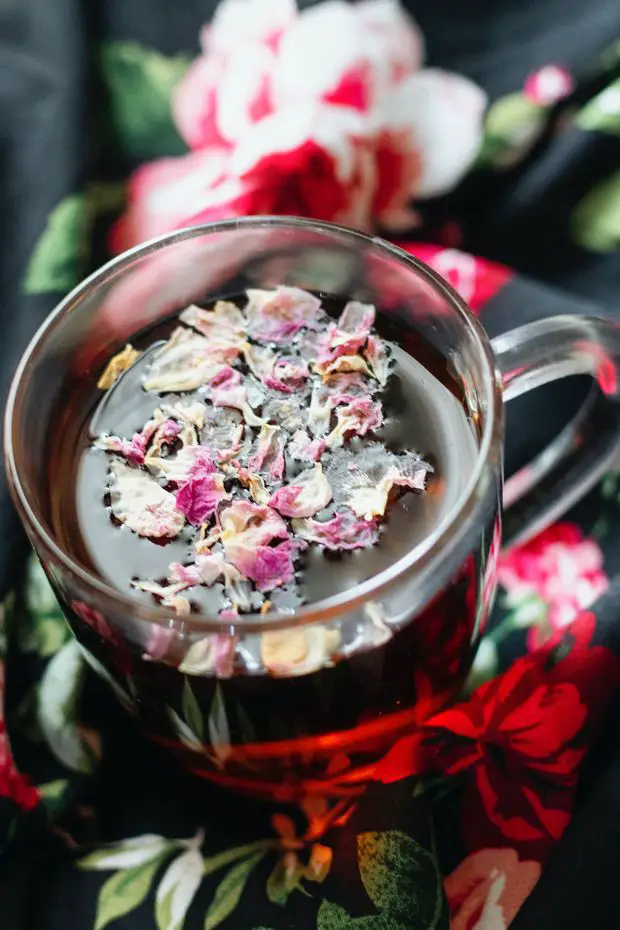 I personally enjoy my blooming tea with some petals on top!